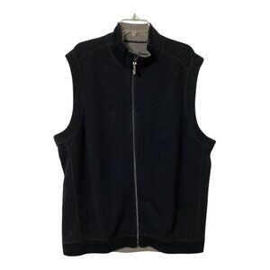 Tommy Bahama Black / Gray Flipshore Full‎ Zip Reversable Vest - Size 2XLB / 2TGG